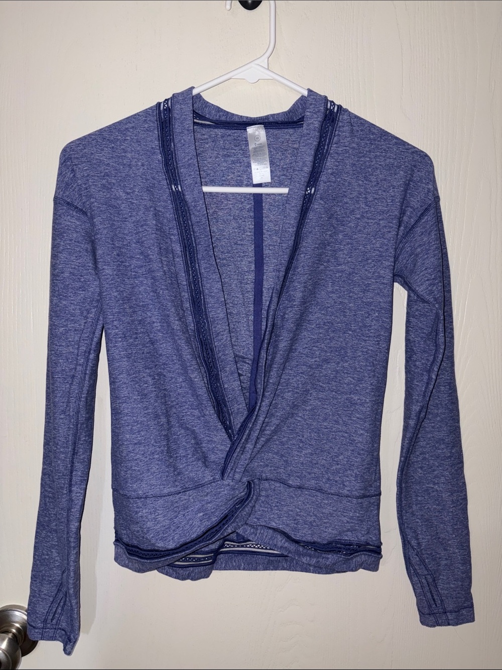 Ivivva Blue Twisted Long Sleeved Shrug